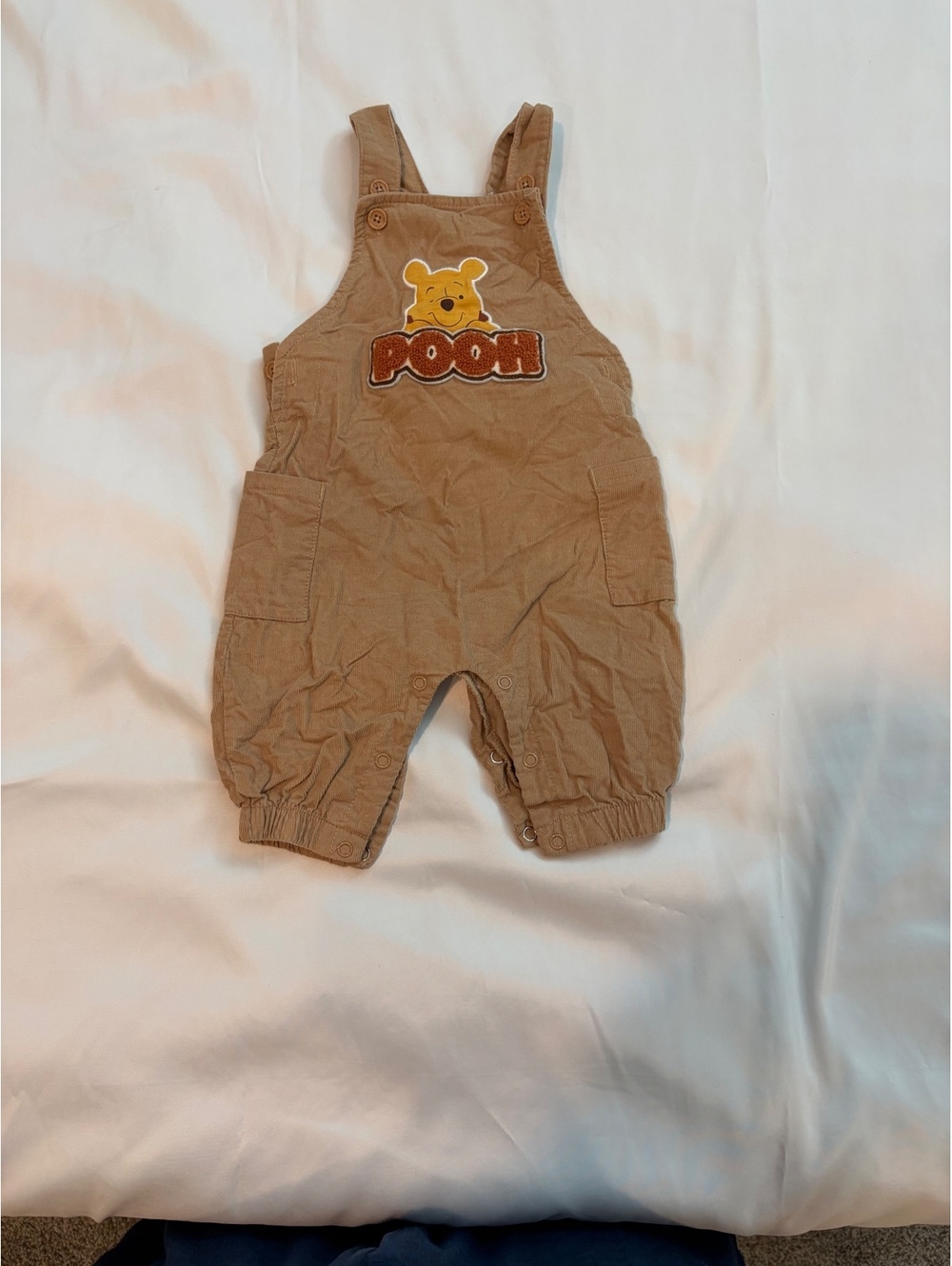 Disney Baby Winnie the Pooh Brown Cotton Overalls for Infant 3-6 Months